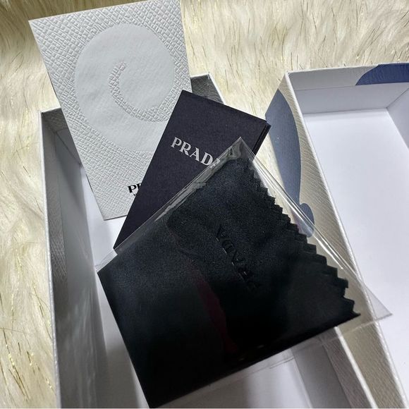 Prada Sunglasses Box with Pamphlets, Branded Cleaning Cloth,Excellent Condition - Picture 3 of 4